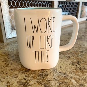 Rae Dunn Teal I Woke Up Like This Mug